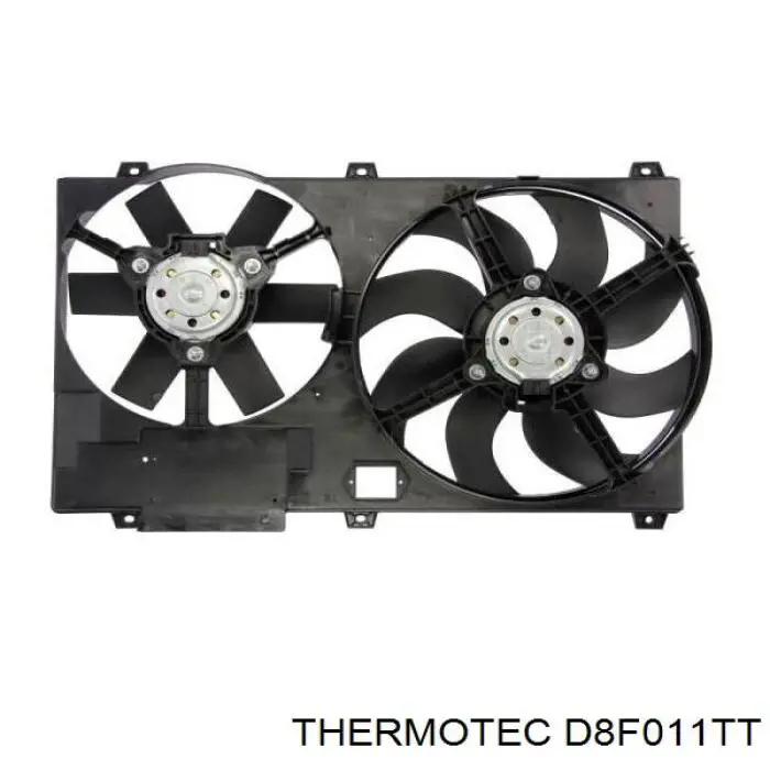 D8F011TT Thermotec диффузор радиатора охлаждения, в сборе с мотором и крыльчаткой