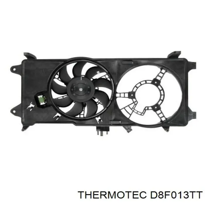 Диффузор радиатора охлаждения, в сборе с мотором и крыльчаткой Thermotec D8F013TT