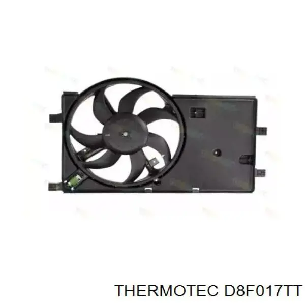 D8F017TT Thermotec диффузор радиатора охлаждения, в сборе с мотором и крыльчаткой