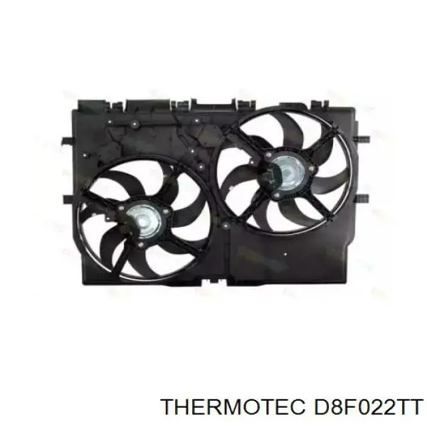 D8F022TT Thermotec диффузор радиатора охлаждения, в сборе с мотором и крыльчаткой