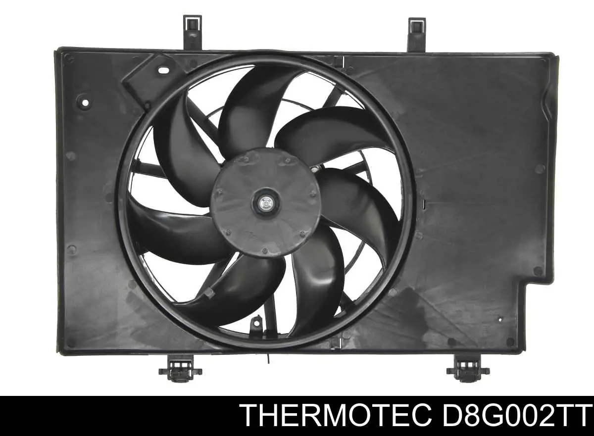 D8G002TT Thermotec диффузор радиатора охлаждения, в сборе с мотором и крыльчаткой