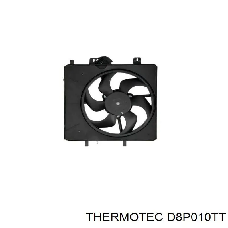 D8P010TT Thermotec диффузор радиатора охлаждения, в сборе с мотором и крыльчаткой