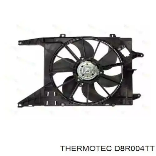 Диффузор радиатора охлаждения, в сборе с мотором и крыльчаткой Thermotec D8R004TT