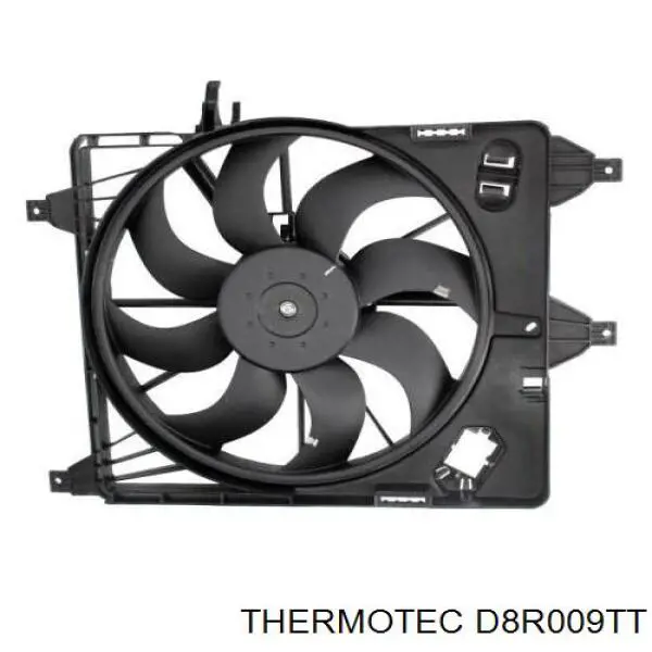 Difusor de radiador, ventilador de refrigeración, condensador del aire acondicionado, completo con motor y rodete D8R009TT Thermotec