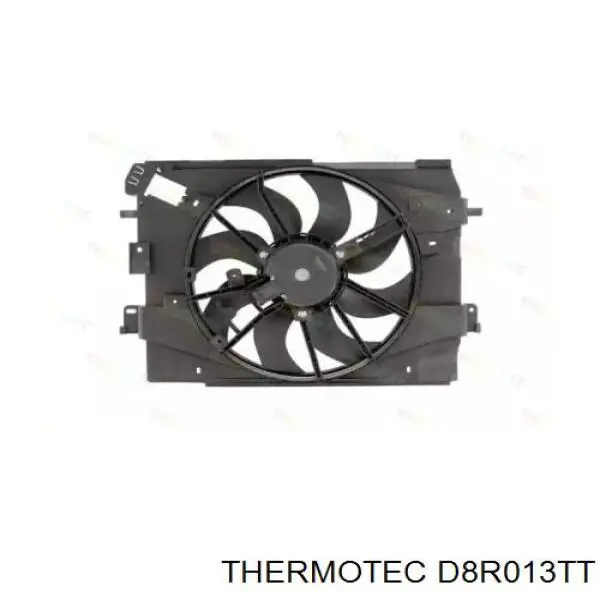 D8R013TT Thermotec difusor do radiador de esfriamento, montado com motor e roda de aletas