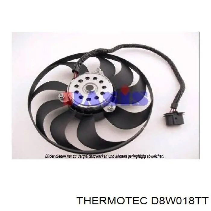 Купить D8W018TT Thermotec Электровентилятор охлаждения в сборе (мотор+крыльчатка)