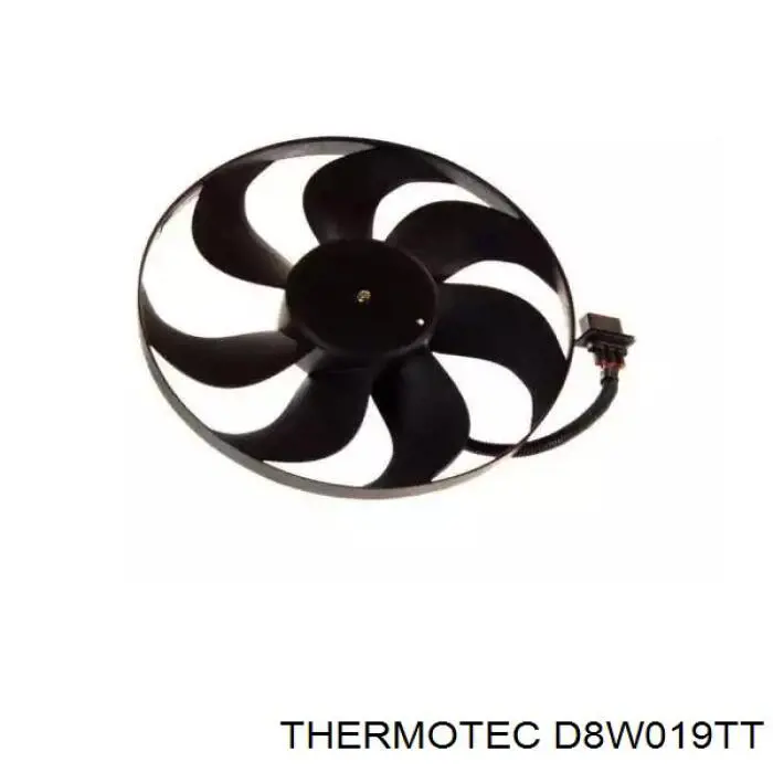 Электровентилятор охлаждения в сборе (мотор+крыльчатка) THERMOTEC D8W019TT