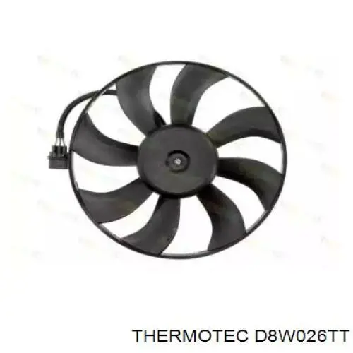 D8W026TT Thermotec электровентилятор охлаждения в сборе (мотор+крыльчатка)