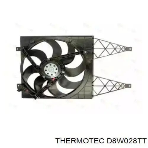 Диффузор радиатора охлаждения в сборе с крыльчаткой Thermotec D8W028TT