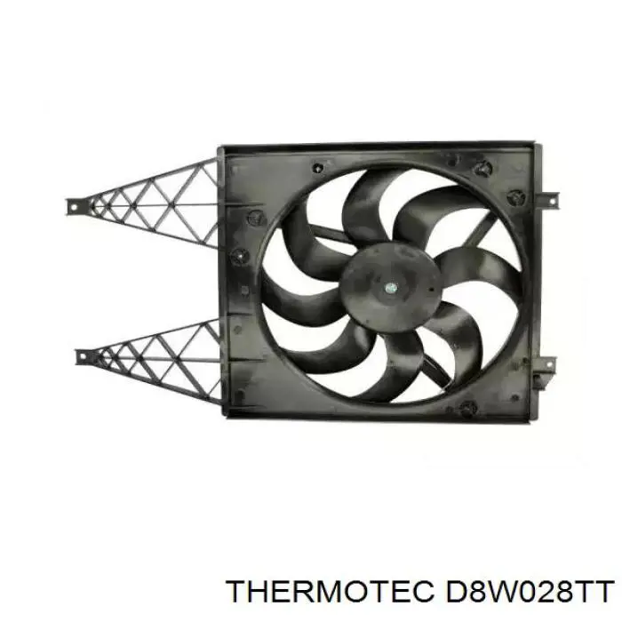 Диффузор радиатора охлаждения, в сборе с мотором и крыльчаткой Thermotec D8W028TT