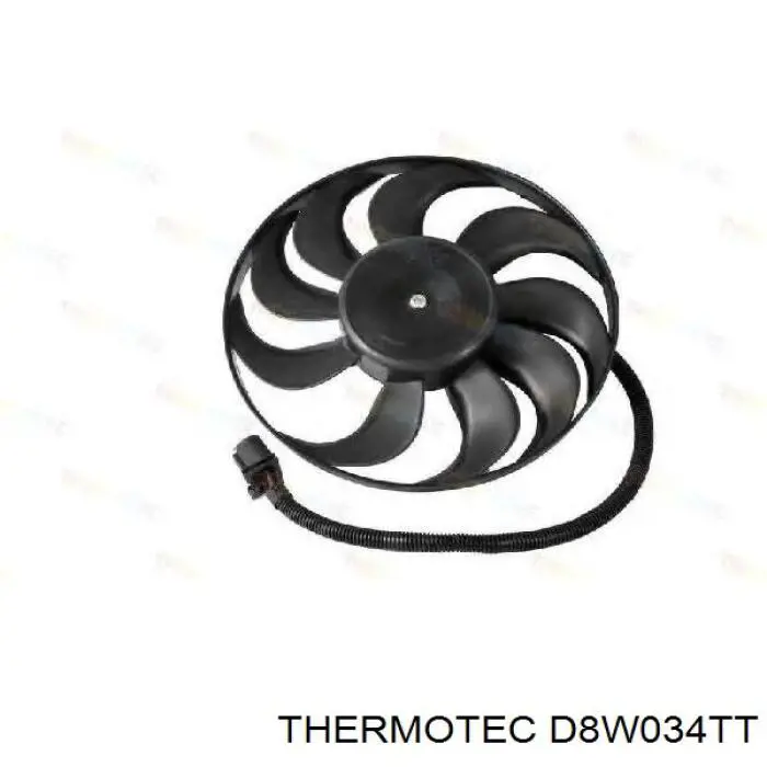 Электровентилятор охлаждения в сборе (мотор+крыльчатка), левый Thermotec D8W034TT