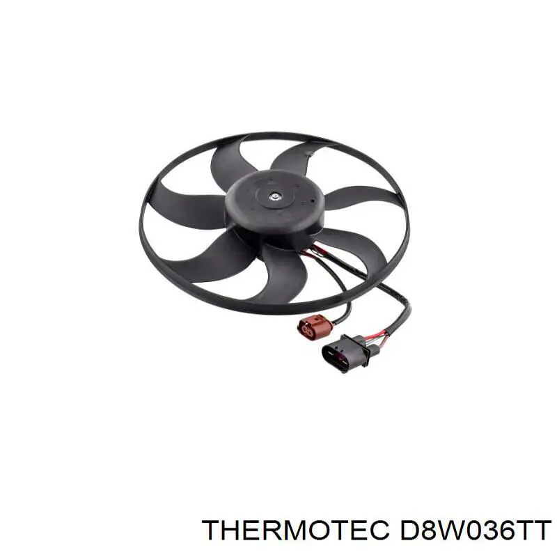 Электровентилятор охлаждения в сборе (мотор+крыльчатка), левый Thermotec D8W036TT