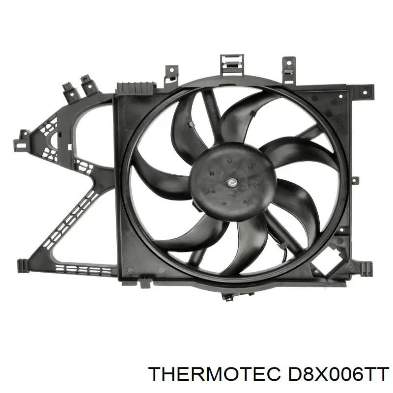 Диффузор радиатора охлаждения, в сборе с мотором и крыльчаткой Thermotec D8X006TT