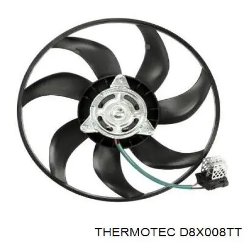 Электровентилятор охлаждения в сборе (мотор+крыльчатка) Thermotec D8X008TT