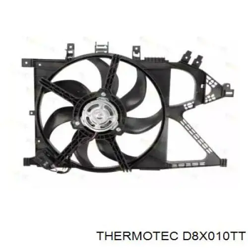 Электровентилятор охлаждения в сборе (мотор+крыльчатка) правый Thermotec D8X010TT