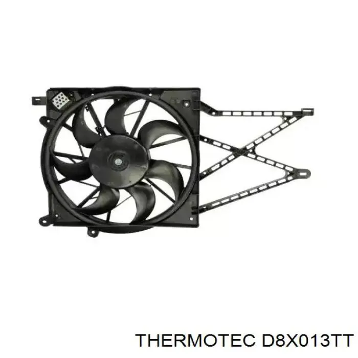 D8X013TT Thermotec диффузор радиатора охлаждения, в сборе с мотором и крыльчаткой