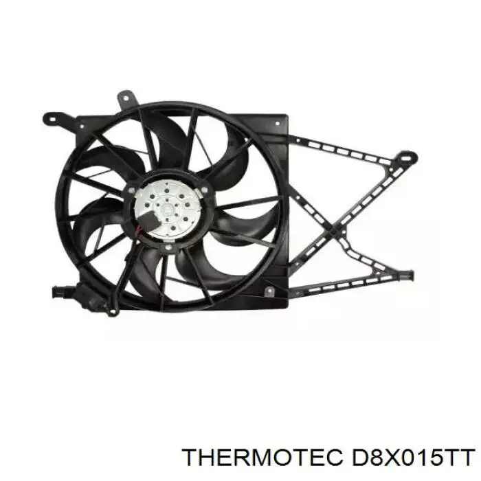 D8X015TT Thermotec диффузор радиатора охлаждения, в сборе с мотором и крыльчаткой