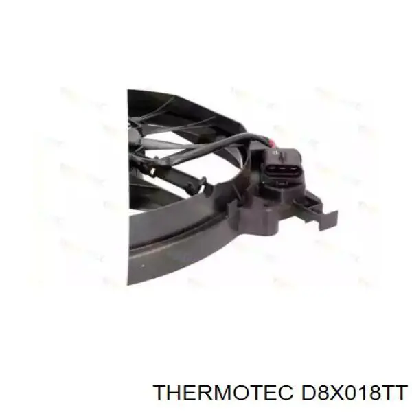 D8X018TT Thermotec диффузор радиатора охлаждения, в сборе с мотором и крыльчаткой