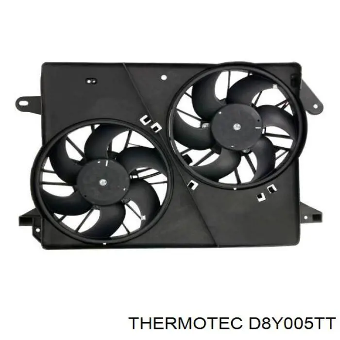 D8Y005TT Thermotec difusor do radiador de esfriamento, montado com motor e roda de aletas