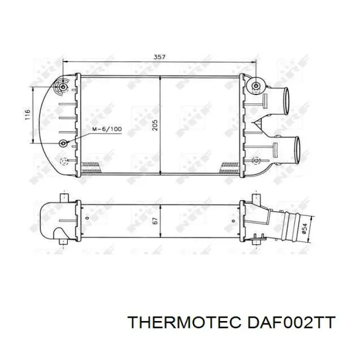 Интеркулер DAF002TT Thermotec
