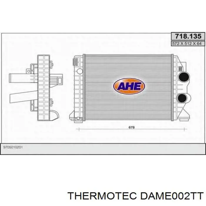 Интеркулер DAME002TT Thermotec