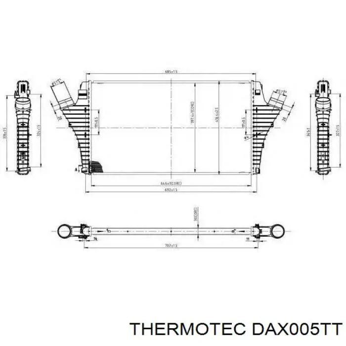 Интеркулер DAX005TT Thermotec