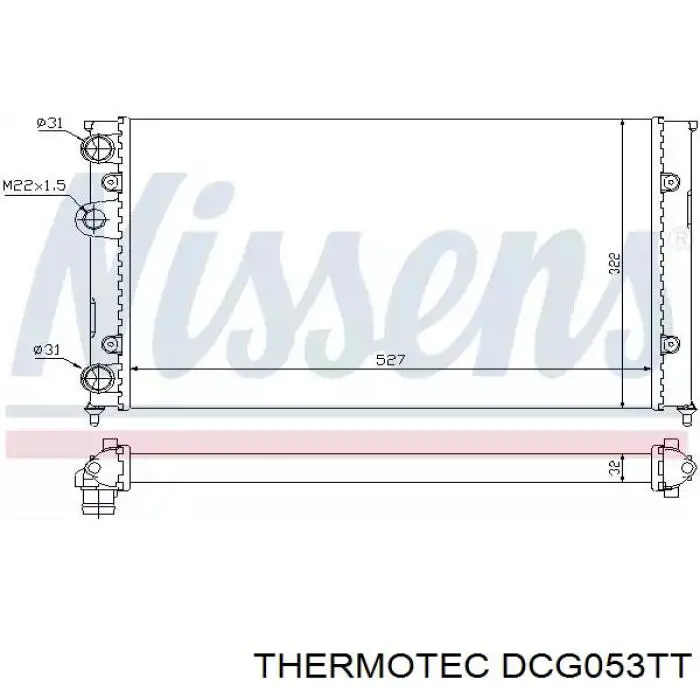 Патрубок радиатора DCG053TT Thermotec