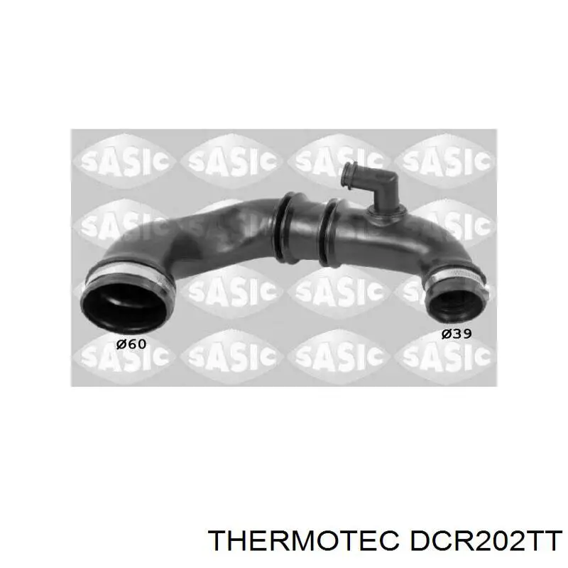 Патрубок воздушный, вход в турбину (наддув) Thermotec DCR202TT цена, от 66.07 USD