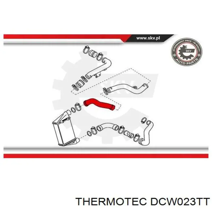 Купить DCW023TT Thermotec Патрубок интеркулера