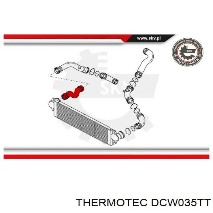 Купить DCW035TT Thermotec Патрубок интеркулера