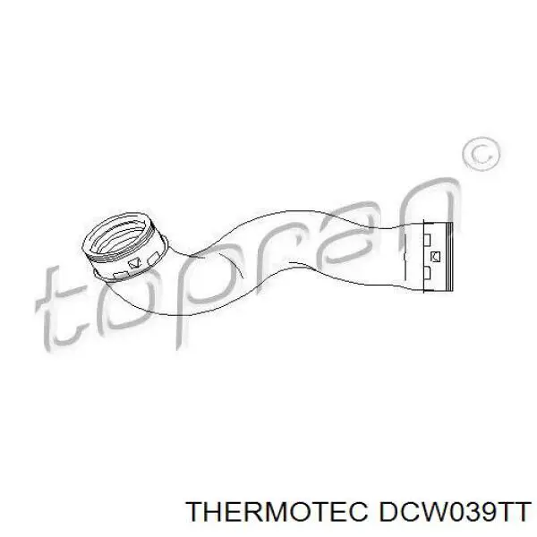 Tubo flexible de aire de sobrealimentación superior izquierdo DCW039TT Thermotec