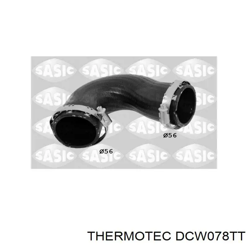 Патрубок воздушный, выход из турбины/компрессора (наддув) DCW078TT Thermotec