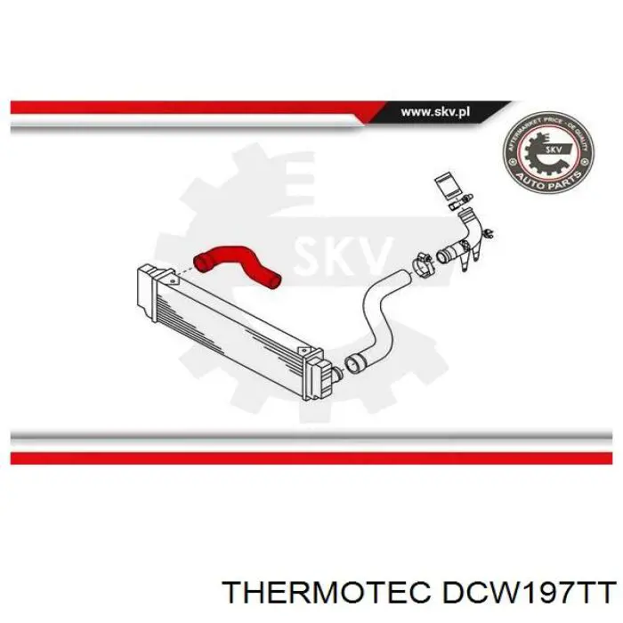 Купить DCW197TT Thermotec Патрубок интеркулера