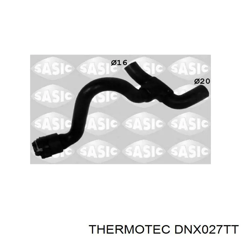 Шланг радіатора опалювача/пічки, обратка DNX027TT Thermotec