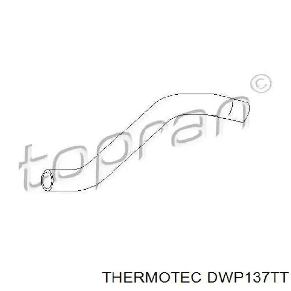 DWP137TT Thermotec шланг (патрубок радиатора охлаждения верхний)