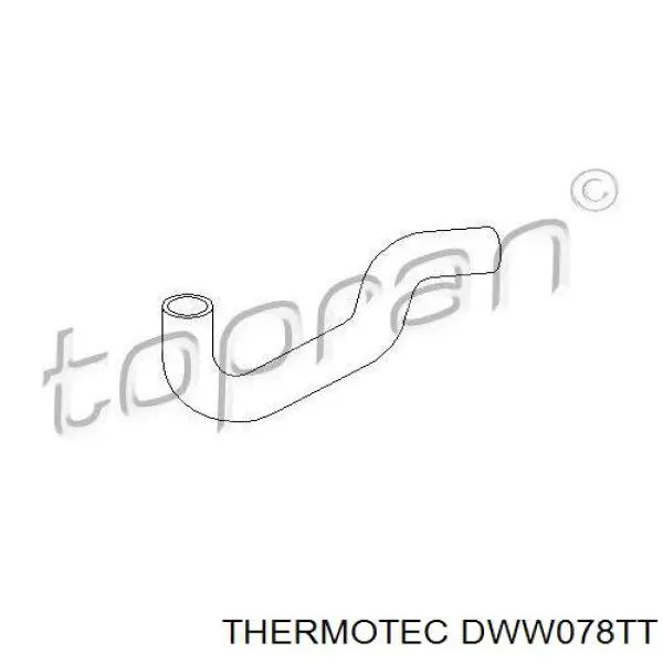 Купить DWW078TT Thermotec Шланг радиатора охлаждения нижний