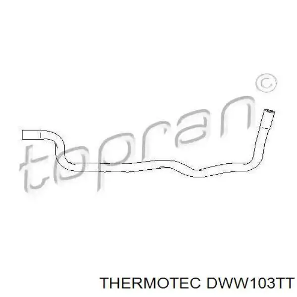 Купить DWW103TT Thermotec Шланг (патрубок) жидкостного охлаждения турбины, обратка
