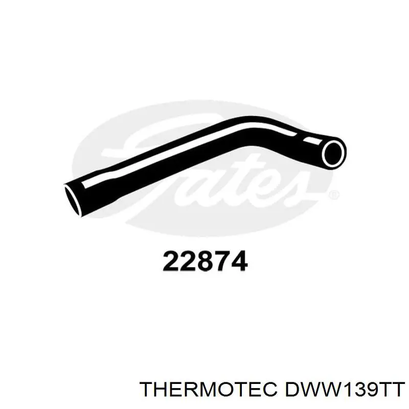 Патрубок радиатора DWW139TT Thermotec