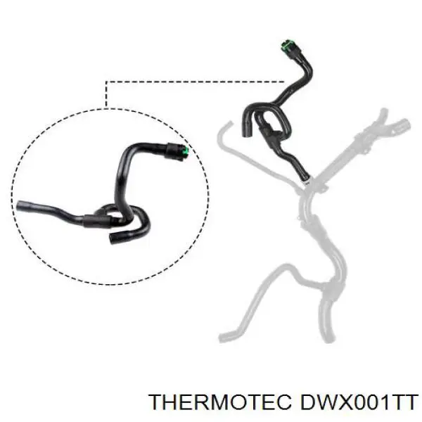 Купить DWX001TT Thermotec Шланг радиатора охлаждения нижний
