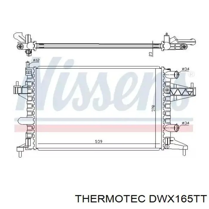 Купить DWX165TT Thermotec Патрубок радиатора