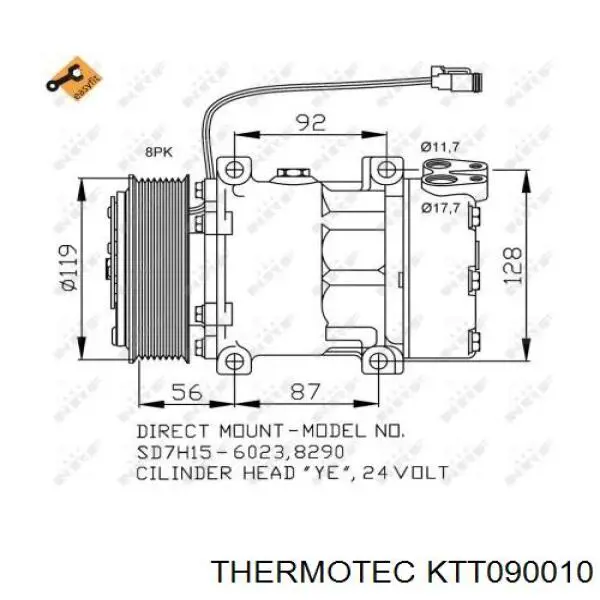 Компрессор кондиционера SCAK033 AVA