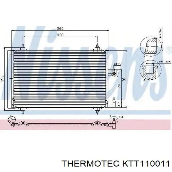 Радиатор кондиционера 00006453EC Peugeot/Citroen