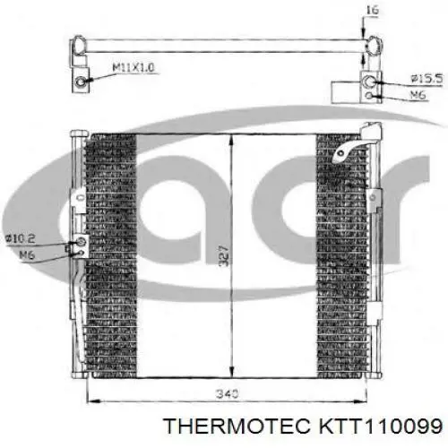Радиатор охлаждения кондиционера Honda 04801SR1305