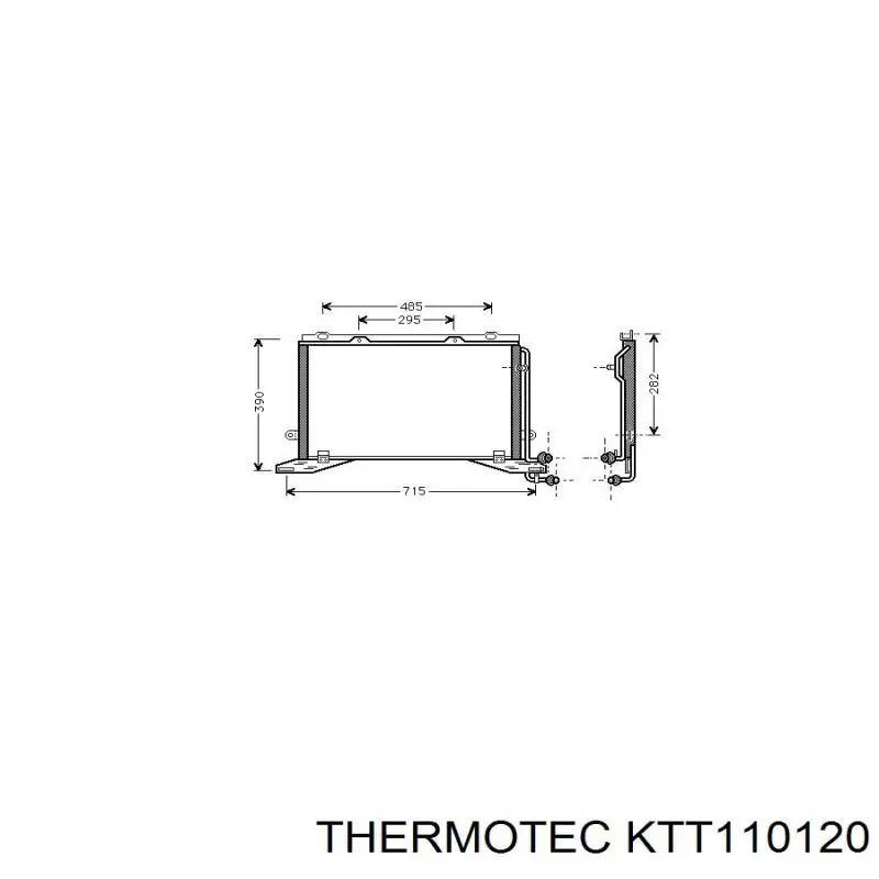 Конденсатор кондиционера Thermotec KTT110120 цена, от 75.56 USD