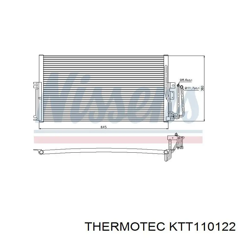 Радиатор кондиционера AC810242 Maxgear