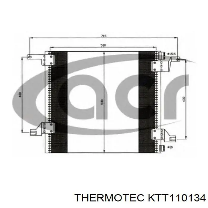 Купить KTT110134 Thermotec Радиатор системы охлаждения кондиционера