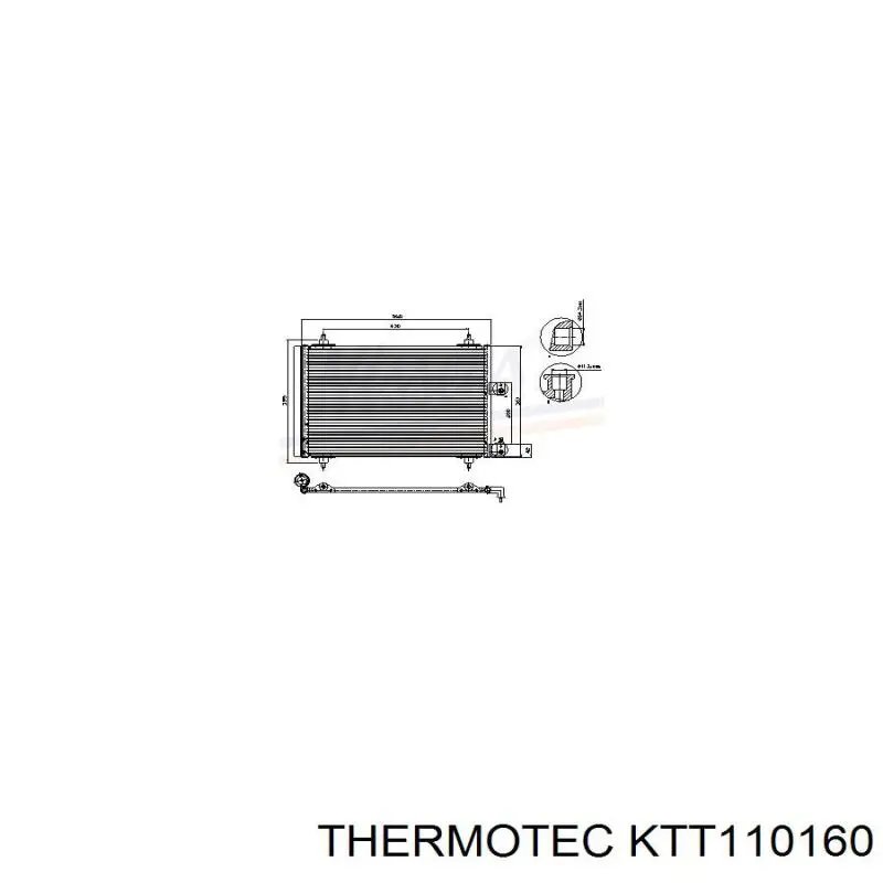 Радиатор кондиционера KTT110160 Thermotec