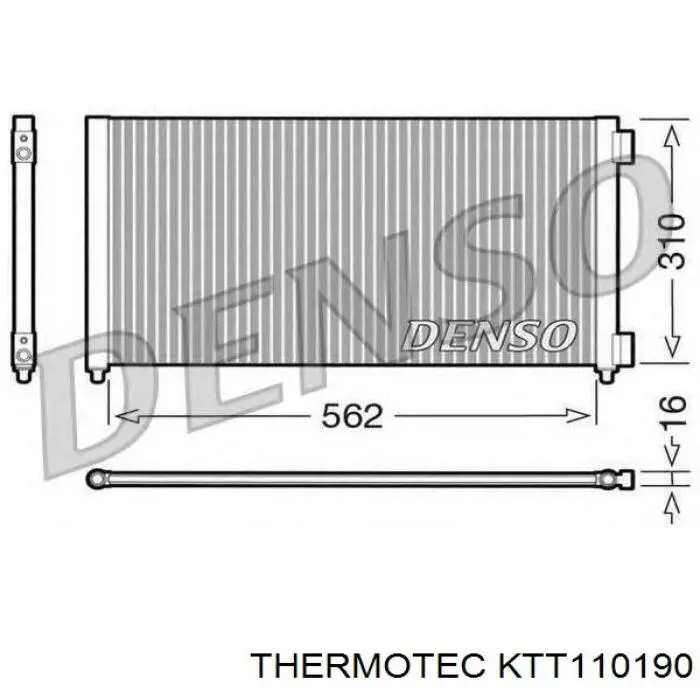 Радиатор охлаждения кондиционера Thermotec KTT110190