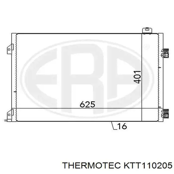 Радиатор кондиционера KTT110205 Thermotec