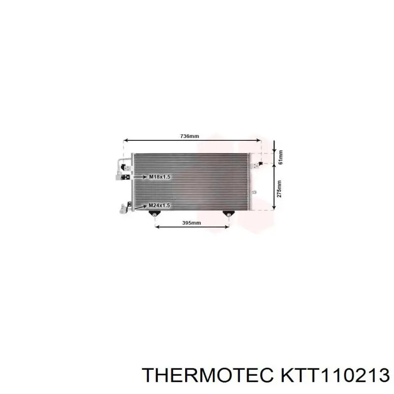 Купить KTT110213 Thermotec Радиатор системы охлаждения кондиционера